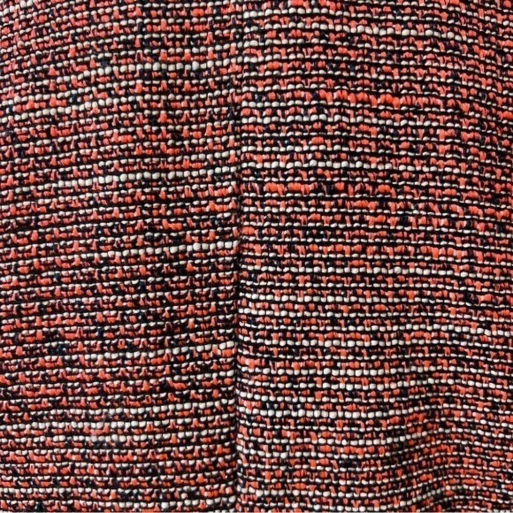 NWT Iconic Trend Asymmetric Zip Jacket Women 12 Black Neon Orange Tweed Moto - Picture 11 of 14